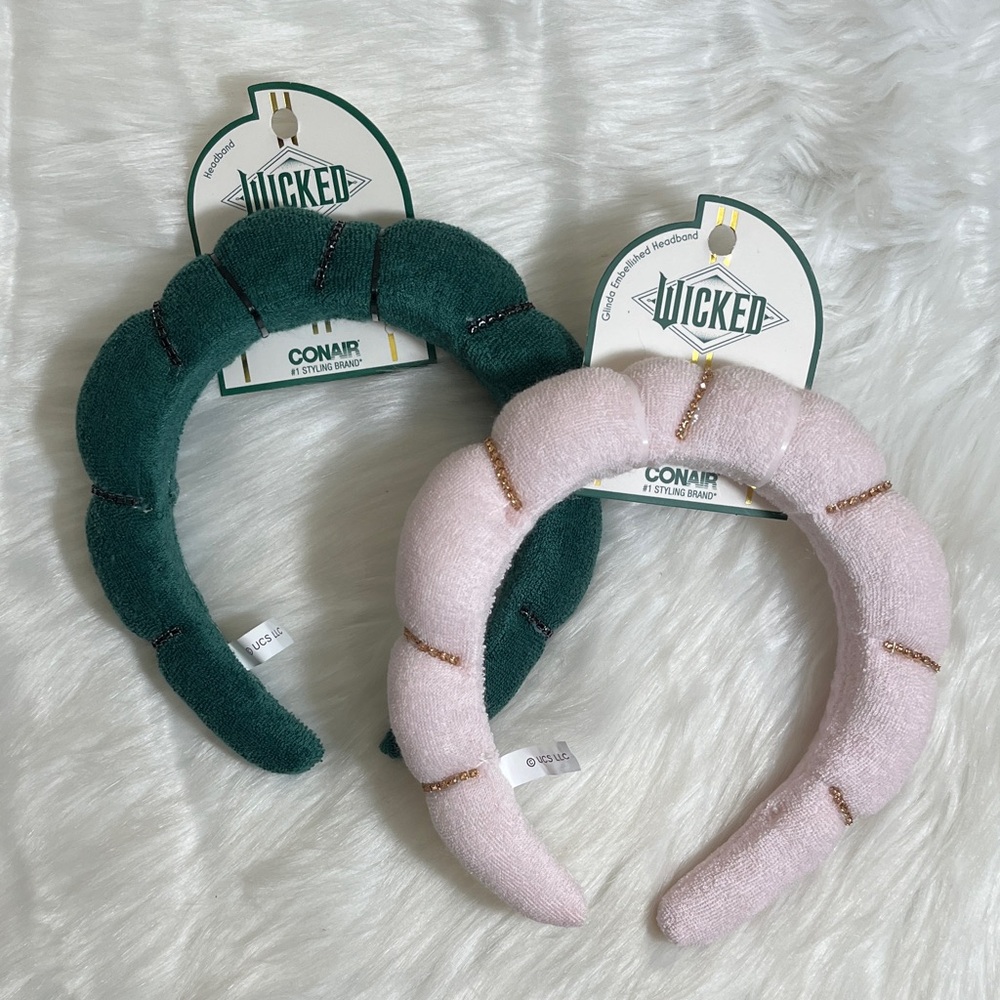 New Wicked Elphaba Galinda Conair Green Pink Headbands